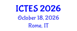 International Conference on Teaching and Education Sciences (ICTES) October 18, 2026 - Rome, Italy International Conference on Teaching and Education Sciences (ICTES) October 18, 2026 - Rome, Italy