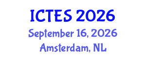 International Conference on Teaching and Education Sciences (ICTES) September 16, 2026 - Amsterdam, Netherlands International Conference on Teaching and Education Sciences (ICTES) September 16, 2026 - Amsterdam, Netherlands