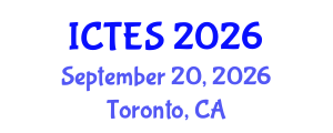 International Conference on Teaching and Education Sciences (ICTES) September 20, 2026 - Toronto, Canada International Conference on Teaching and Education Sciences (ICTES) September 20, 2026 - Toronto, Canada