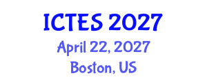 International Conference on Teaching and Education Sciences (ICTES) April 22, 2027 - Boston, United States International Conference on Teaching and Education Sciences (ICTES) April 22, 2027 - Boston, United States