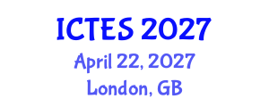 International Conference on Teaching and Education Sciences (ICTES) April 22, 2027 - London, United Kingdom International Conference on Teaching and Education Sciences (ICTES) April 22, 2027 - London, United Kingdom