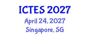 International Conference on Teaching and Education Sciences (ICTES) April 24, 2027 - Singapore, Singapore International Conference on Teaching and Education Sciences (ICTES) April 24, 2027 - Singapore, Singapore