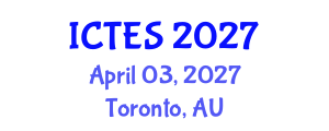 International Conference on Teaching and Education Sciences (ICTES) April 03, 2027 - Toronto, Australia International Conference on Teaching and Education Sciences (ICTES) April 03, 2027 - Toronto, Australia