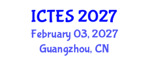 International Conference on Teaching and Education Sciences (ICTES) February 03, 2027 - Guangzhou, China International Conference on Teaching and Education Sciences (ICTES) February 03, 2027 - Guangzhou, China