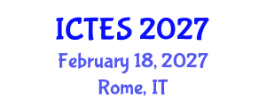 International Conference on Teaching and Education Sciences (ICTES) February 18, 2027 - Rome, Italy International Conference on Teaching and Education Sciences (ICTES) February 18, 2027 - Rome, Italy