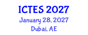 International Conference on Teaching and Education Sciences (ICTES) January 28, 2027 - Dubai, United Arab Emirates International Conference on Teaching and Education Sciences (ICTES) January 28, 2027 - Dubai, United Arab Emirates