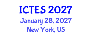 International Conference on Teaching and Education Sciences (ICTES) January 28, 2027 - New York, United States International Conference on Teaching and Education Sciences (ICTES) January 28, 2027 - New York, United States