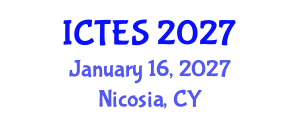 International Conference on Teaching and Education Sciences (ICTES) January 16, 2027 - Nicosia, Cyprus International Conference on Teaching and Education Sciences (ICTES) January 16, 2027 - Nicosia, Cyprus
