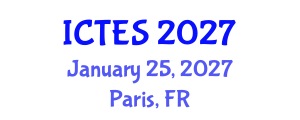 International Conference on Teaching and Education Sciences (ICTES) January 25, 2027 - Paris, France International Conference on Teaching and Education Sciences (ICTES) January 25, 2027 - Paris, France