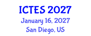 International Conference on Teaching and Education Sciences (ICTES) January 16, 2027 - San Diego, United States International Conference on Teaching and Education Sciences (ICTES) January 16, 2027 - San Diego, United States