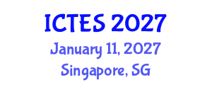 International Conference on Teaching and Education Sciences (ICTES) January 11, 2027 - Singapore, Singapore International Conference on Teaching and Education Sciences (ICTES) January 11, 2027 - Singapore, Singapore