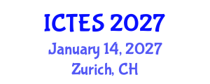 International Conference on Teaching and Education Sciences (ICTES) January 14, 2027 - Zurich, Switzerland International Conference on Teaching and Education Sciences (ICTES) January 14, 2027 - Zurich, Switzerland
