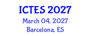 International Conference on Teaching and Education Sciences (ICTES) March 04, 2027 - Barcelona, Spain International Conference on Teaching and Education Sciences (ICTES) March 04, 2027 - Barcelona, Spain