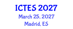 International Conference on Teaching and Education Sciences (ICTES) March 25, 2027 - Madrid, Spain International Conference on Teaching and Education Sciences (ICTES) March 25, 2027 - Madrid, Spain