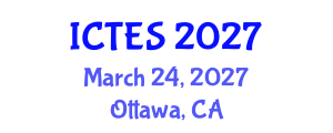 International Conference on Teaching and Education Sciences (ICTES) March 24, 2027 - Ottawa, Canada International Conference on Teaching and Education Sciences (ICTES) March 24, 2027 - Ottawa, Canada