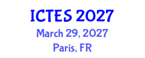 International Conference on Teaching and Education Sciences (ICTES) March 29, 2027 - Paris, France International Conference on Teaching and Education Sciences (ICTES) March 29, 2027 - Paris, France