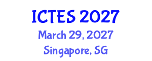 International Conference on Teaching and Education Sciences (ICTES) March 29, 2027 - Singapore, Singapore International Conference on Teaching and Education Sciences (ICTES) March 29, 2027 - Singapore, Singapore