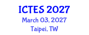 International Conference on Teaching and Education Sciences (ICTES) March 03, 2027 - Taipei, Taiwan International Conference on Teaching and Education Sciences (ICTES) March 03, 2027 - Taipei, Taiwan
