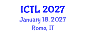 International Conference on Teaching and Learning (ICTL) January 18, 2027 - Rome, Italy International Conference on Teaching and Learning (ICTL) January 18, 2027 - Rome, Italy