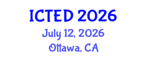 International Conference on Technology, Education and Development (ICTED) July 12, 2026 - Ottawa, Canada