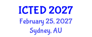 International Conference on Technology, Education and Development (ICTED) February 25, 2027 - Sydney, Australia International Conference on Technology, Education and Development (ICTED) February 25, 2027 - Sydney, Australia