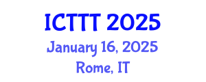 International Conference on Telecare, Telehealth and Telemedicine (ICTTT) January 16, 2025 - Rome, Italy