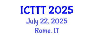 International Conference on Telecare, Telehealth and Telemedicine (ICTTT) July 22, 2025 - Rome, Italy