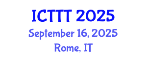 International Conference on Telecare, Telehealth and Telemedicine (ICTTT) September 16, 2025 - Rome, Italy