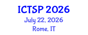 International Conference on Telecommunications and Signal Processing (ICTSP) July 22, 2026 - Rome, Italy International Conference on Telecommunications and Signal Processing (ICTSP) July 22, 2026 - Rome, Italy