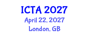 International Conference on Textiles and Apparel (ICTA) April 22, 2027 - London, United Kingdom International Conference on Textiles and Apparel (ICTA) April 22, 2027 - London, United Kingdom