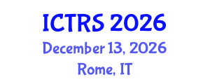 International Conference on Theology and Religious Studies (ICTRS) December 13, 2026 - Rome, Italy International Conference on Theology and Religious Studies (ICTRS) December 13, 2026 - Rome, Italy