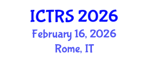 International Conference on Theology and Religious Studies (ICTRS) February 16, 2026 - Rome, Italy International Conference on Theology and Religious Studies (ICTRS) February 16, 2026 - Rome, Italy