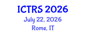 International Conference on Theology and Religious Studies (ICTRS) July 22, 2026 - Rome, Italy International Conference on Theology and Religious Studies (ICTRS) July 22, 2026 - Rome, Italy