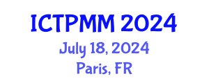 International Conference on Theoretical Physics and Mathematical Models (ICTPMM) July 18, 2024 - Paris, France