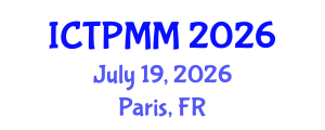 International Conference on Theoretical Physics and Mathematical Models (ICTPMM) July 19, 2026 - Paris, France