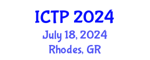 International Conference on Theoretical Physics (ICTP) July 18, 2024 - Rhodes, Greece