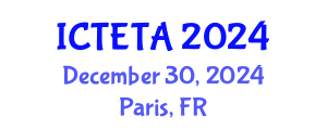 International Conference on Thermal Engineering Theory and Applications (ICTETA) December 30, 2024 - Paris, France
