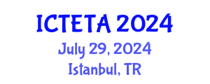 International Conference on Thermal Engineering Theory and Applications (ICTETA) July 29, 2024 - Istanbul, Turkey