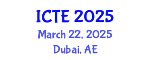 International Conference on Thermoelectrics (ICTE) March 22, 2025 - Dubai, United Arab Emirates
