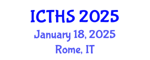 International Conference on Tourism and Hospitality Studies (ICTHS) January 18, 2025 - Rome, Italy