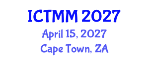 International Conference on Tourism Marketing and Management (ICTMM) April 15, 2027 - Cape Town, South Africa International Conference on Tourism Marketing and Management (ICTMM) April 15, 2027 - Cape Town, South Africa