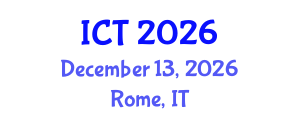 International Conference on Toxicology (ICT) December 13, 2026 - Rome, Italy International Conference on Toxicology (ICT) December 13, 2026 - Rome, Italy