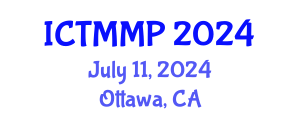 International Conference on Traditional Medicine and Medicinal Plants (ICTMMP) July 11, 2024 - Ottawa, Canada
