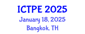 International Conference on Traffic and Pavement Engineering (ICTPE) January 18, 2025 - Bangkok, Thailand