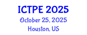International Conference on Traffic and Pavement Engineering (ICTPE) October 25, 2025 - Houston, United States