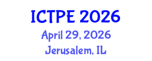 International Conference on Traffic and Pavement Engineering (ICTPE) April 29, 2026 - Jerusalem, Israel