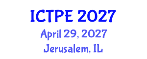 International Conference on Traffic and Pavement Engineering (ICTPE) April 29, 2027 - Jerusalem, Israel International Conference on Traffic and Pavement Engineering (ICTPE) April 29, 2027 - Jerusalem, Israel
