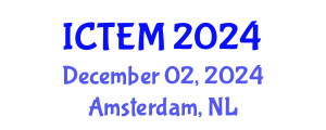 International Conference on Transportation Engineering and Management (ICTEM) December 02, 2024 - Amsterdam, Netherlands