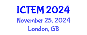 International Conference on Transportation Engineering and Management (ICTEM) November 25, 2024 - London, United Kingdom