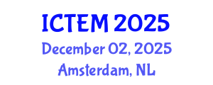 International Conference on Transportation Engineering and Management (ICTEM) December 02, 2025 - Amsterdam, Netherlands